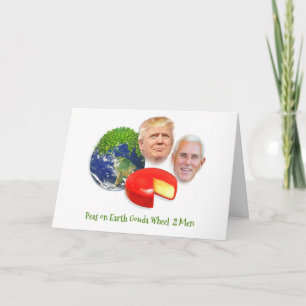 Cartes Pour Fêtes Annuelles Noël d'atout, pois sur la roue du Gouda de la