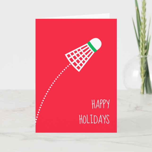 Cartes Pour Fêtes Annuelles Noël de badminton (Devant)