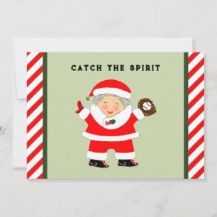 Cartes Pour Fêtes Annuelles Noël de baseball