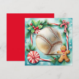 Cartes Pour Fêtes Annuelles Noël de baseball