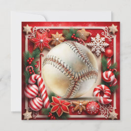 Cartes Pour Fêtes Annuelles Noël de baseball