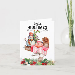 Cartes Pour Fêtes Annuelles Noël de baseball