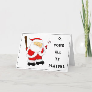 Cartes Pour Fêtes Annuelles Noël de baseball