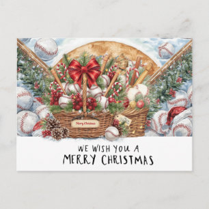 Cartes Pour Fêtes Annuelles Noël de baseball