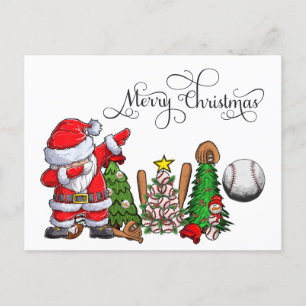 Cartes Pour Fêtes Annuelles Noël de baseball avec cadeaux et fête