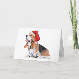 Cartes Pour Fêtes Annuelles Noël de Basset Hound