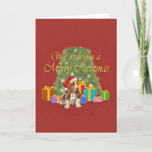 Cartes Pour Fêtes Annuelles Noël de Basset Hound
