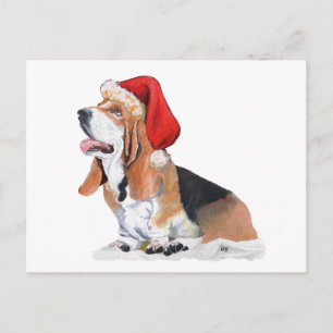 Cartes Pour Fêtes Annuelles Noël de Basset Hound