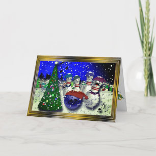 Cartes Pour Fêtes Annuelles Noël de bowling