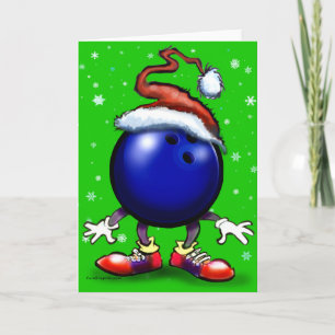 Cartes Pour Fêtes Annuelles Noël de bowling