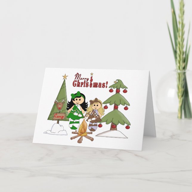 Cartes Pour Fêtes Annuelles Noël de camp (Devant)