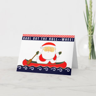 Cartes Pour Fêtes Annuelles Noël de canoë amusant