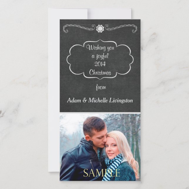 Cartes Pour Fêtes Annuelles Noël de Chalkboard (Devant)