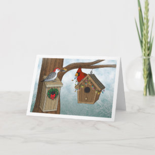 Cartes Pour Fêtes Annuelles Noël de Chambre d'oiseau