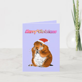 Cartes Pour Fêtes Annuelles Noël de chien de prairie
