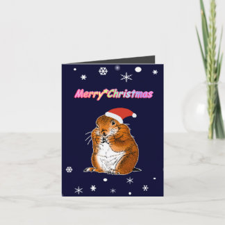 Cartes Pour Fêtes Annuelles Noël de chien de prairie