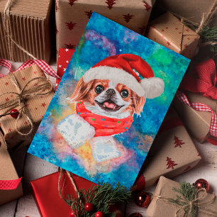 Cartes Pour Fêtes Annuelles Noel de Chien de race japonaise