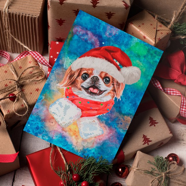 Cartes Pour Fêtes Annuelles Noel de Chien de race japonaise (Créateur téléchargé)