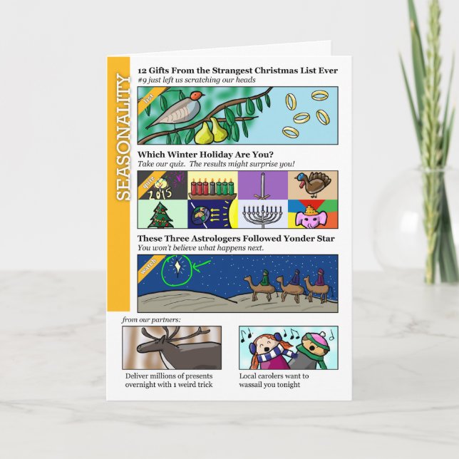 Cartes Pour Fêtes Annuelles Noël de Clickbait (Devant)