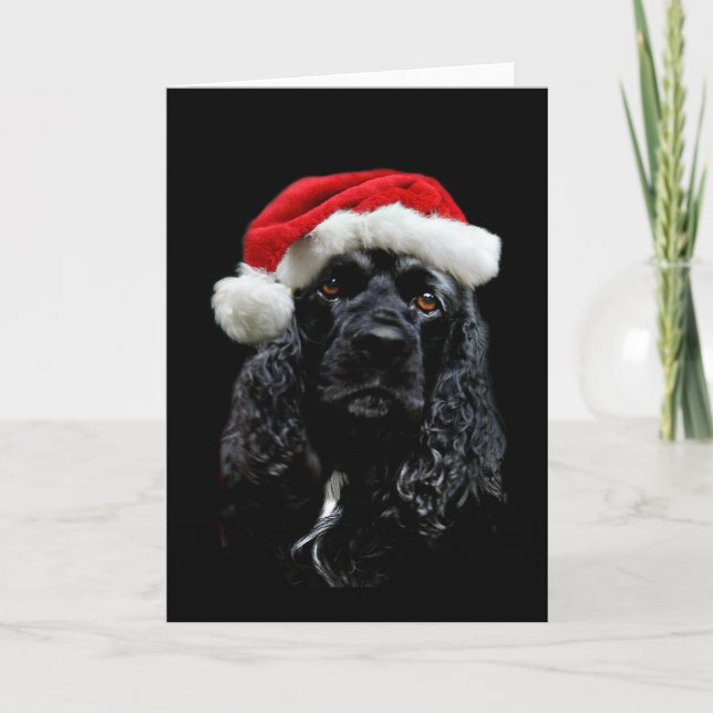Cartes Pour Fêtes Annuelles Noël de cocker (Devant)