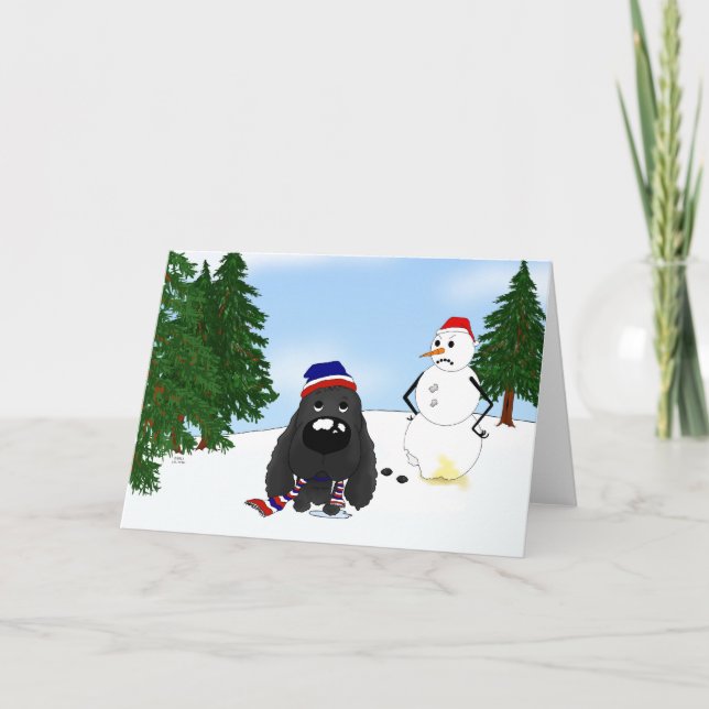 Cartes Pour Fêtes Annuelles Noël de cocker (Devant)