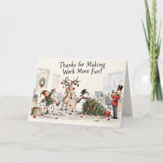 Cartes Pour Fêtes Annuelles Noël de collègue personnalisé amusant