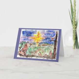 Cartes Pour Fêtes Annuelles Noël de créatures de désert