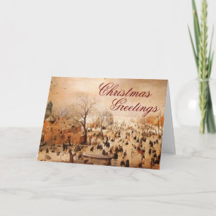 Cartes Pour Fêtes Annuelles Noël de cru de ~ d'hiver
