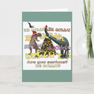 Cartes Pour Fêtes Annuelles Noël de dinosaures stressés
