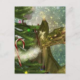 Cartes Pour Fêtes Annuelles Noël de dragon et de fées