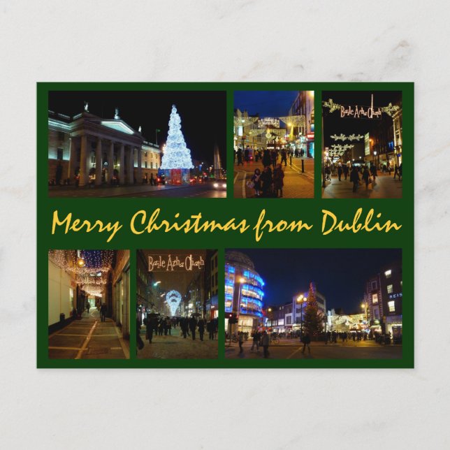 Cartes Pour Fêtes Annuelles Noël de Dublin (Devant)