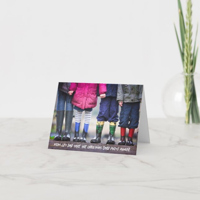Cartes Pour Fêtes Annuelles Noël de famille amusant (Devant)