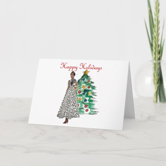 Cartes Pour Fêtes Annuelles Noël de Fashionista (Devant)