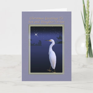 Cartes Pour Fêtes Annuelles Noël de fils et de belle-fille
