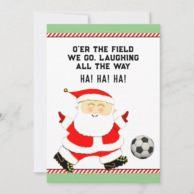 Cartes Pour Fêtes Annuelles Noël de football (Devant)