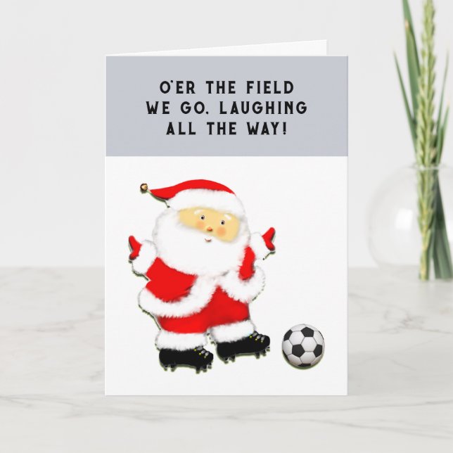 Cartes Pour Fêtes Annuelles Noël de football (Devant)
