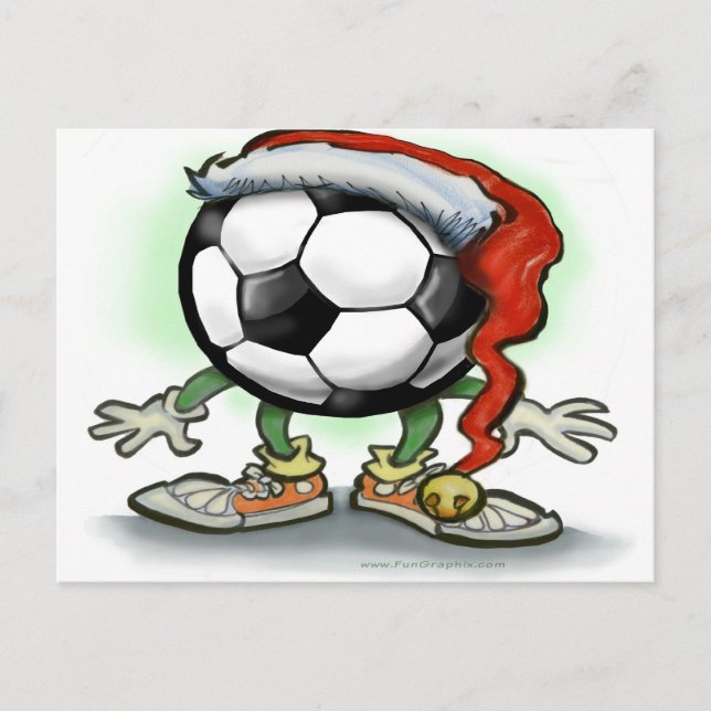 Cartes Pour Fêtes Annuelles Noël de football (Devant)