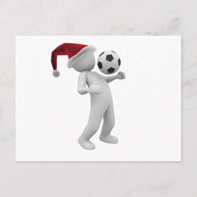 Cartes Pour Fêtes Annuelles noël de football (Devant)