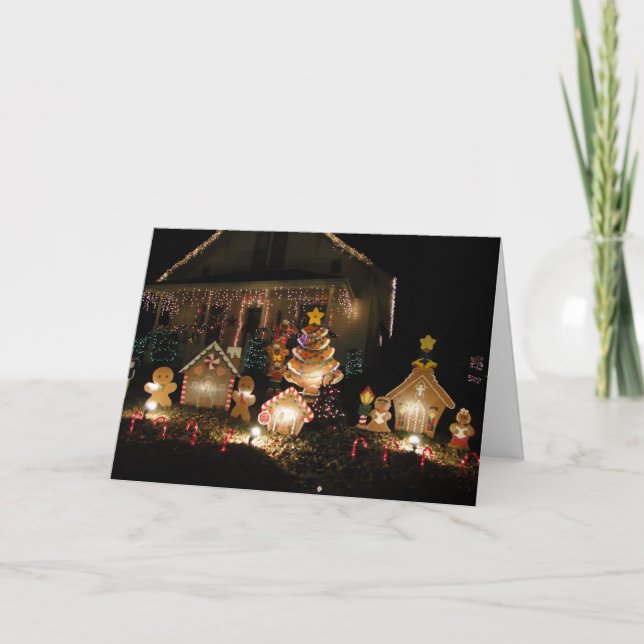 Cartes Pour Fêtes Annuelles Noël de Gingerbreadmen (Devant)