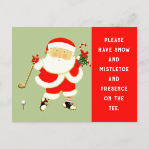 Cartes Pour Fêtes Annuelles Noël de golf