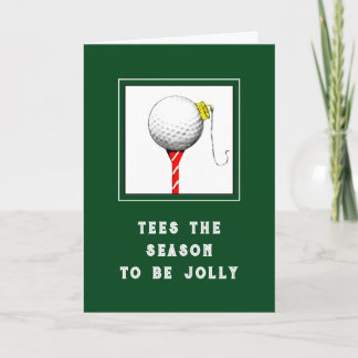 Cartes Pour Fêtes Annuelles Noël de golf amusant