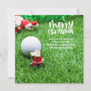 Cartes Pour Fêtes Annuelles Noël de golf avec le Père Noël