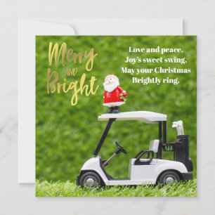 Cartes Pour Fêtes Annuelles Noël de golf avec le Père Noël