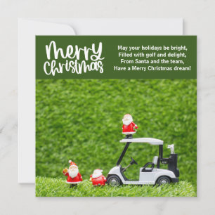 Cartes Pour Fêtes Annuelles Noël de golf avec le Père Noël
