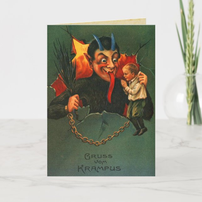 Cartes Pour Fêtes Annuelles Noël de Gruss Vom Krampus (Devant)