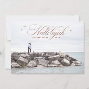 Cartes Pour Fêtes Annuelles Noël de Hallelujah   Elégant Christian Photo