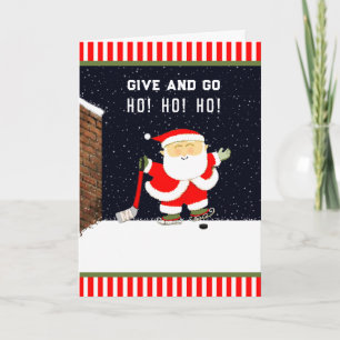 Cartes Pour Fêtes Annuelles Noël de hockey sur glace