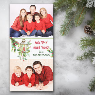 Cartes Pour Fêtes Annuelles Noël de Holly Lantern