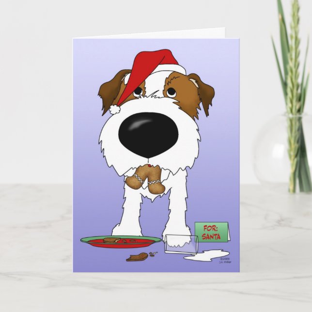 Cartes Pour Fêtes Annuelles Noël de Jack Russell Terrier (Devant)