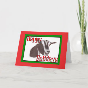 Cartes Pour Fêtes Annuelles Noël de la chèvre de Toggenburg
